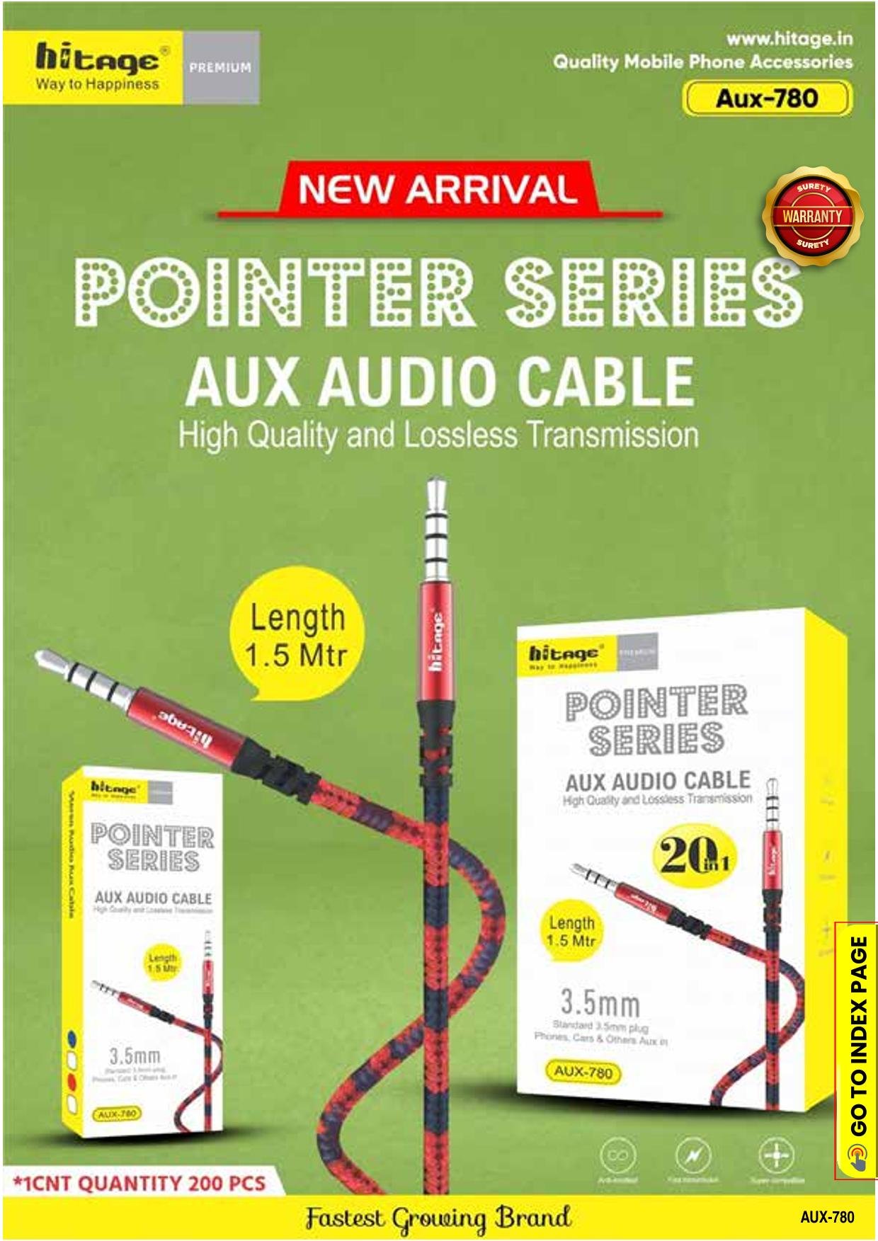 AUX-780 Hitage (3.5 MM) Audio Cable