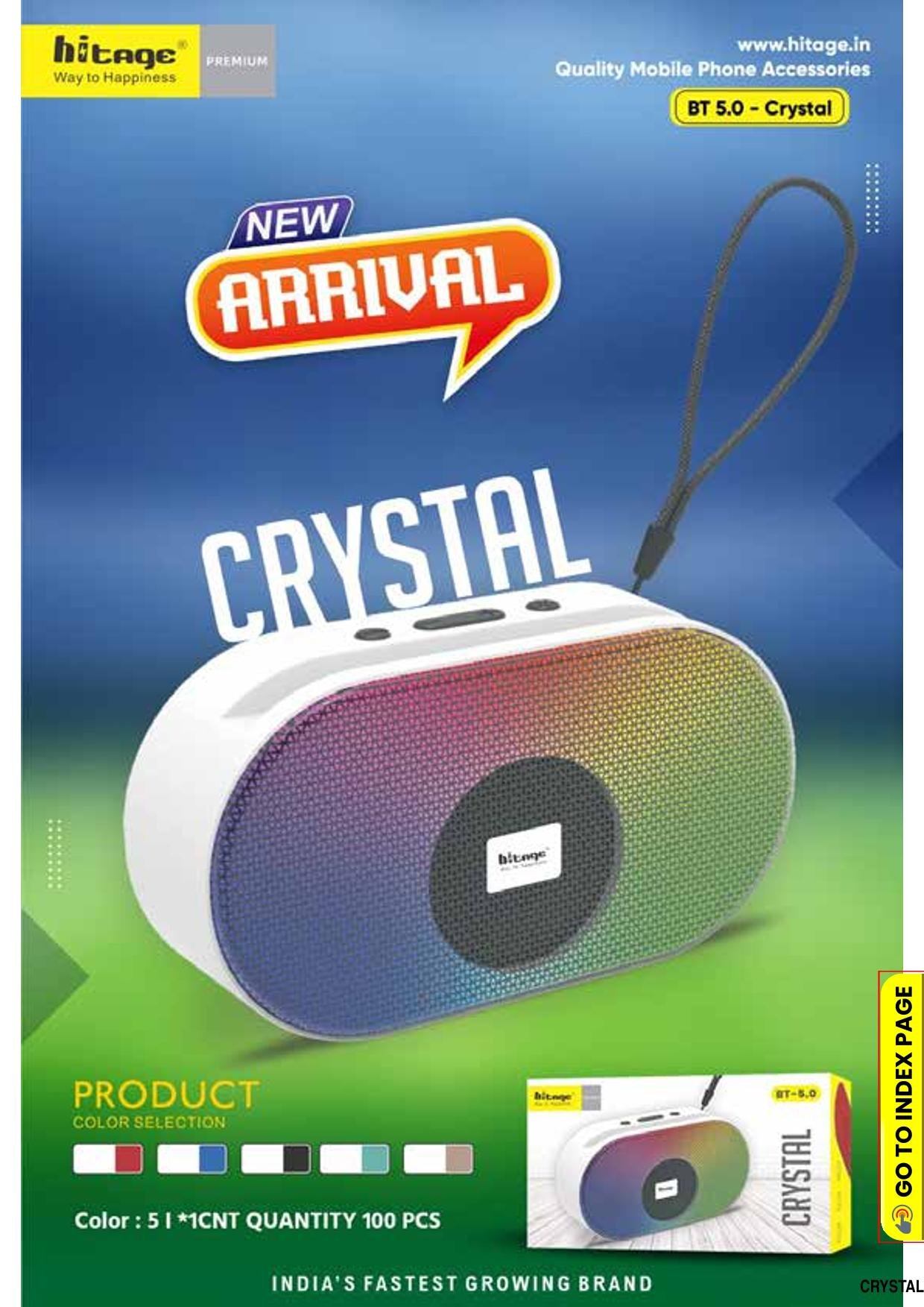 BT-5.0 Crystal Hitage Speaker