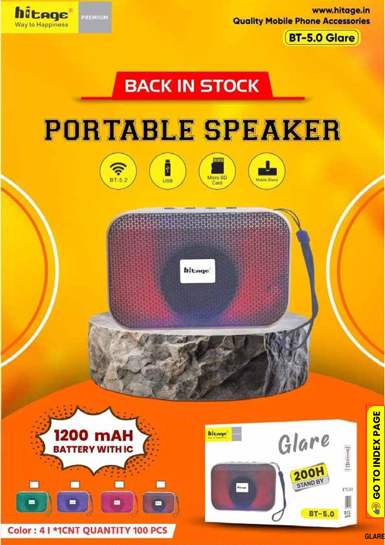 BT-5.0 Glare Hitage Speaker