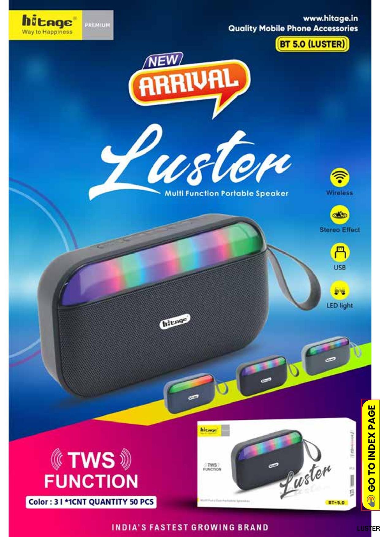 BT-5.0 Luster Hitage Speaker