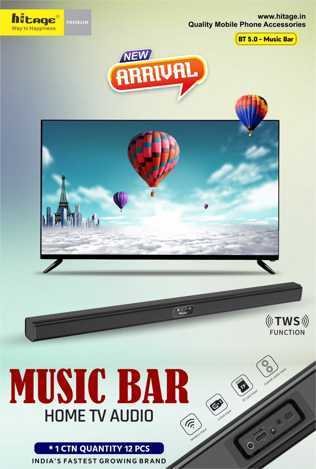 BT-5.0 Music Bar Hitage Speaker