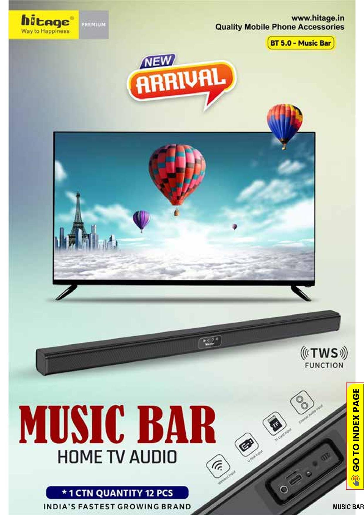 BT-5.0 Music Bar Hitage Speaker