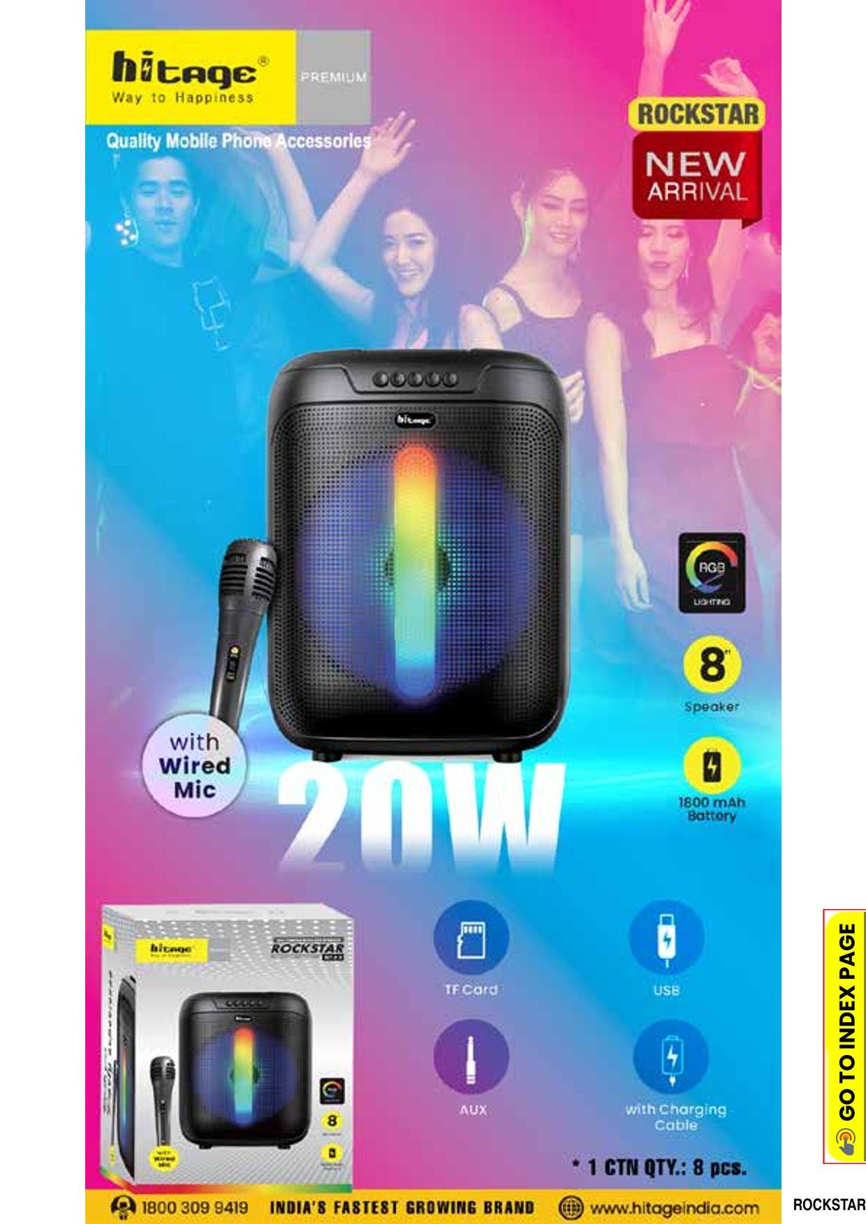 BT-5.0 Rockstar Hitage Speaker