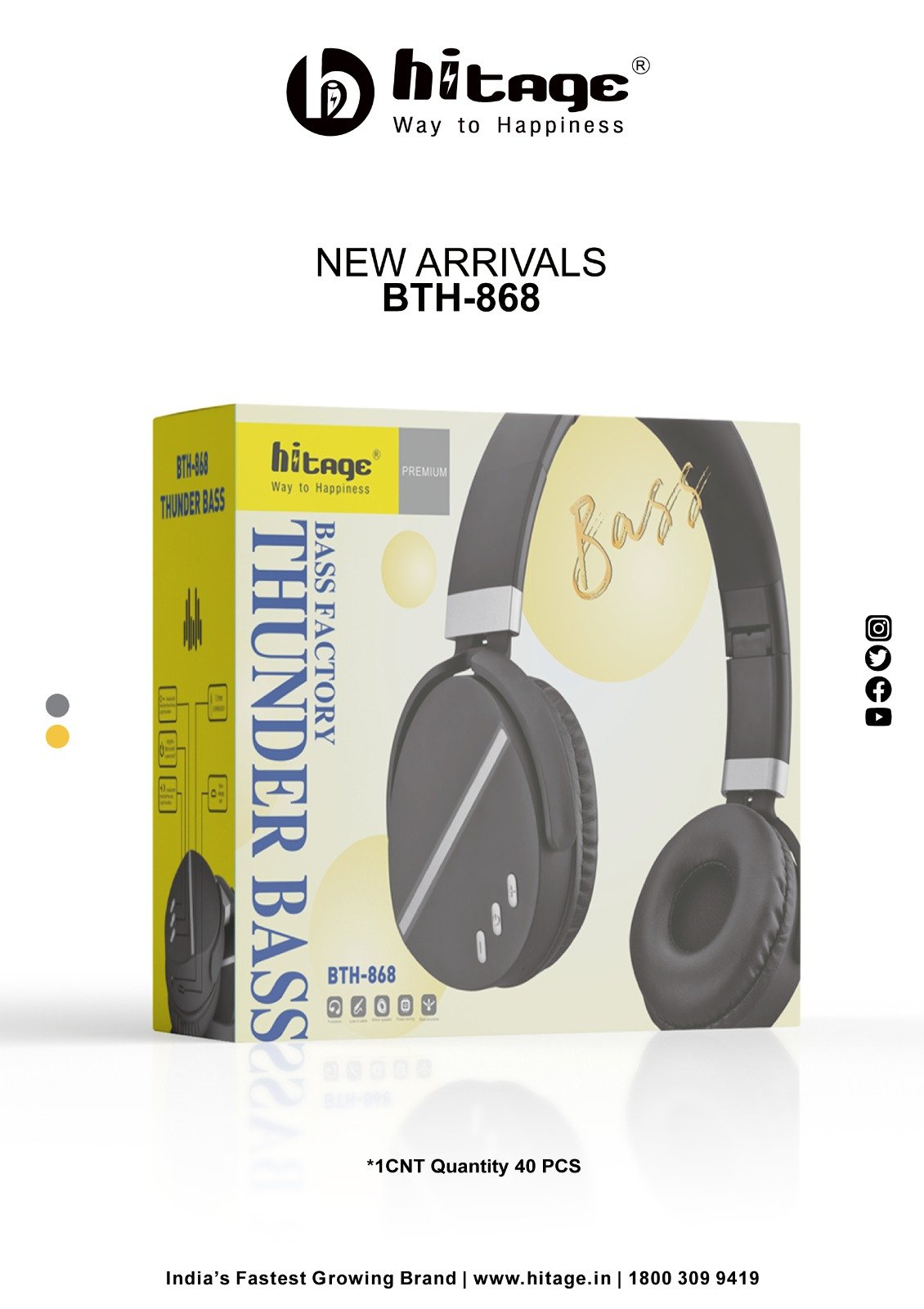 BTH-868 Hitage BT Headphone