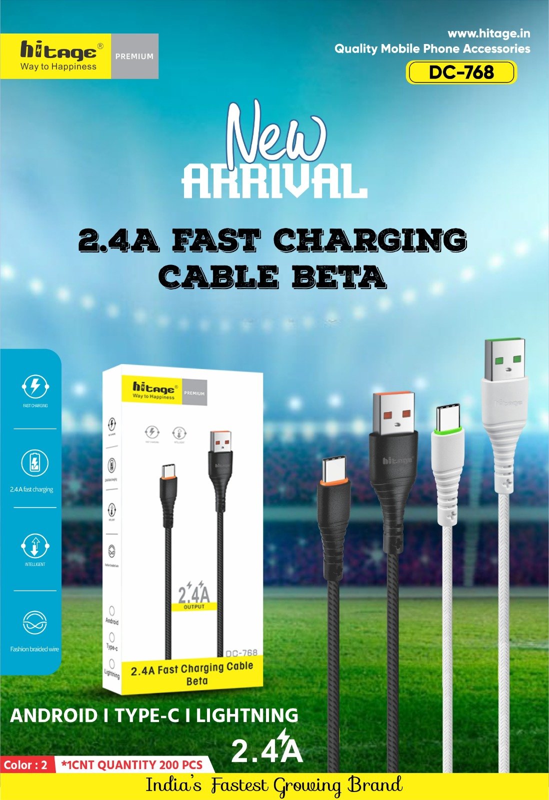 DC-768 Data Cable (2.4A) Android