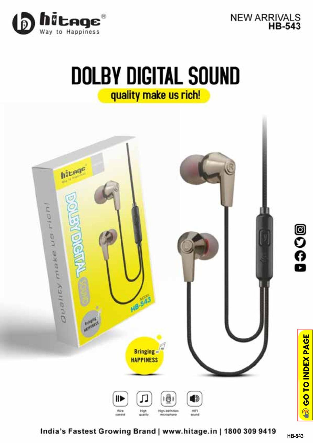 HB-543 Hitage Handfree