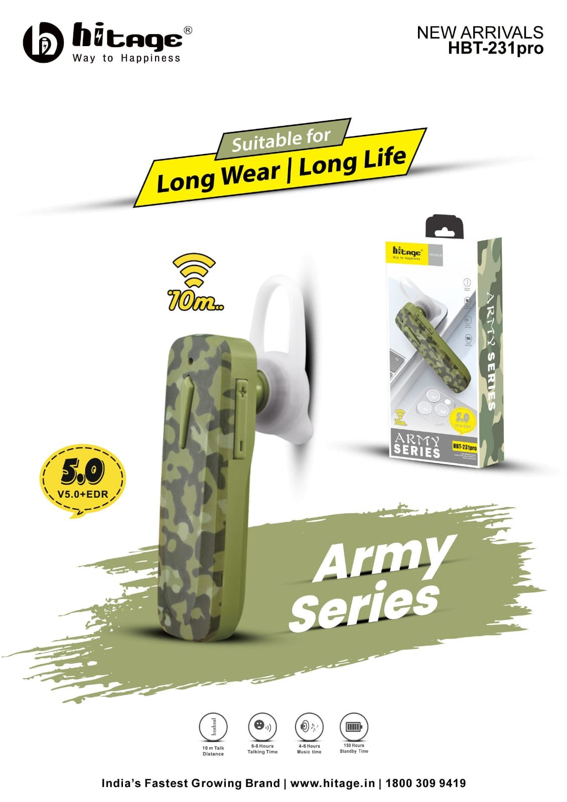 HBT-231 PRO Hitage Bluetooth