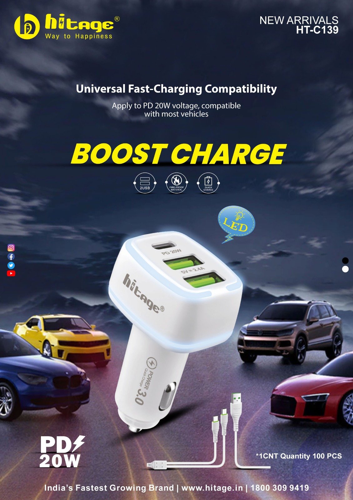 HT-C139 Hitage (PD-20W) Car Charger