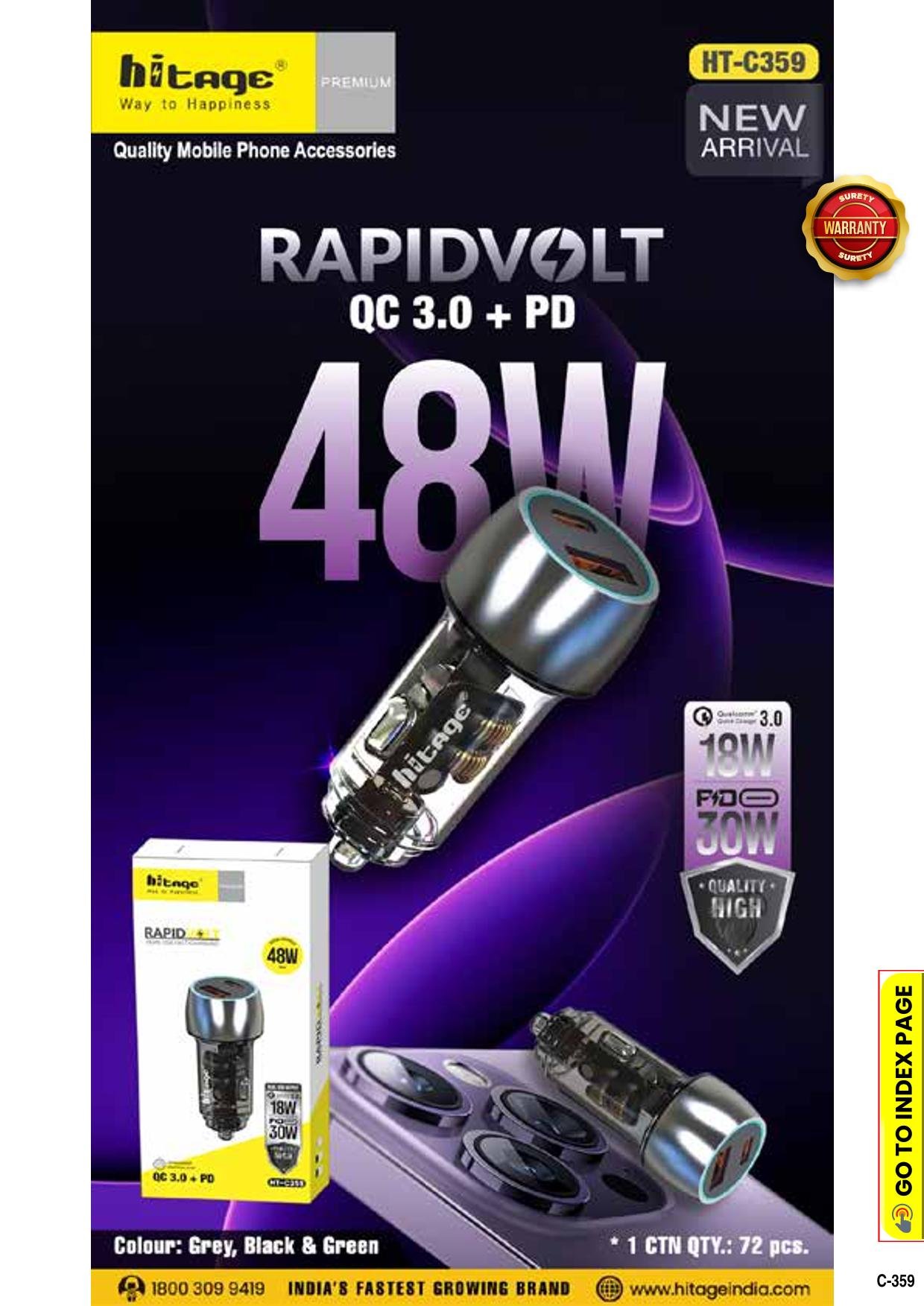 HT-C359 Hitage Charger (48W)