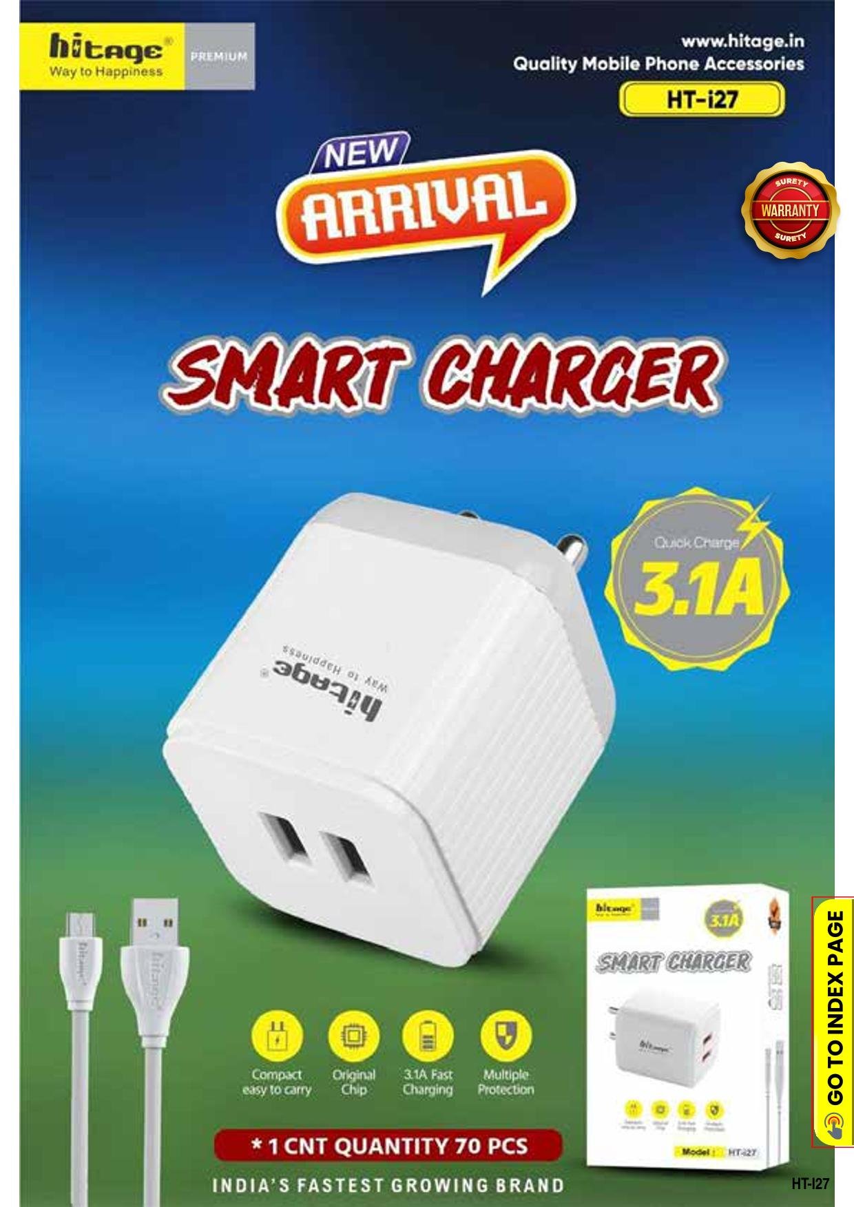 HT-i27 Hitage (3.1A) Charger