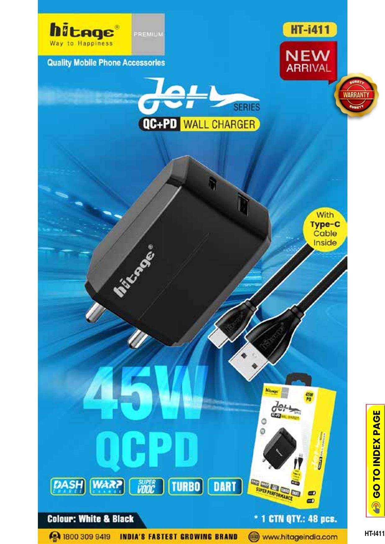 HT-i411 Hitage CQ-PD Charger (45W)