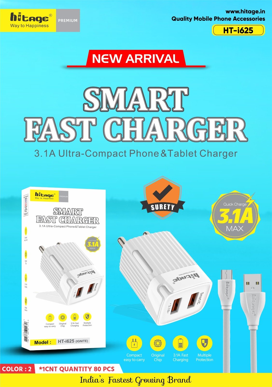 HT-i625 Hitage (3.1A) Charger