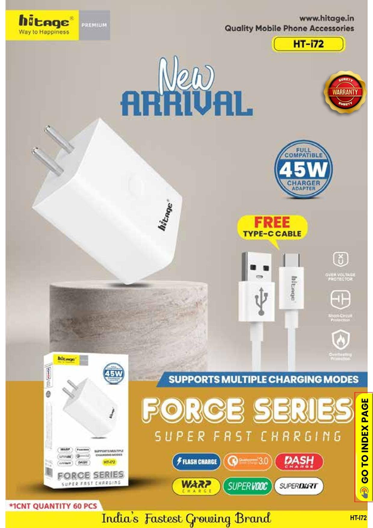 HT-i72 Hitage (45W) Charger