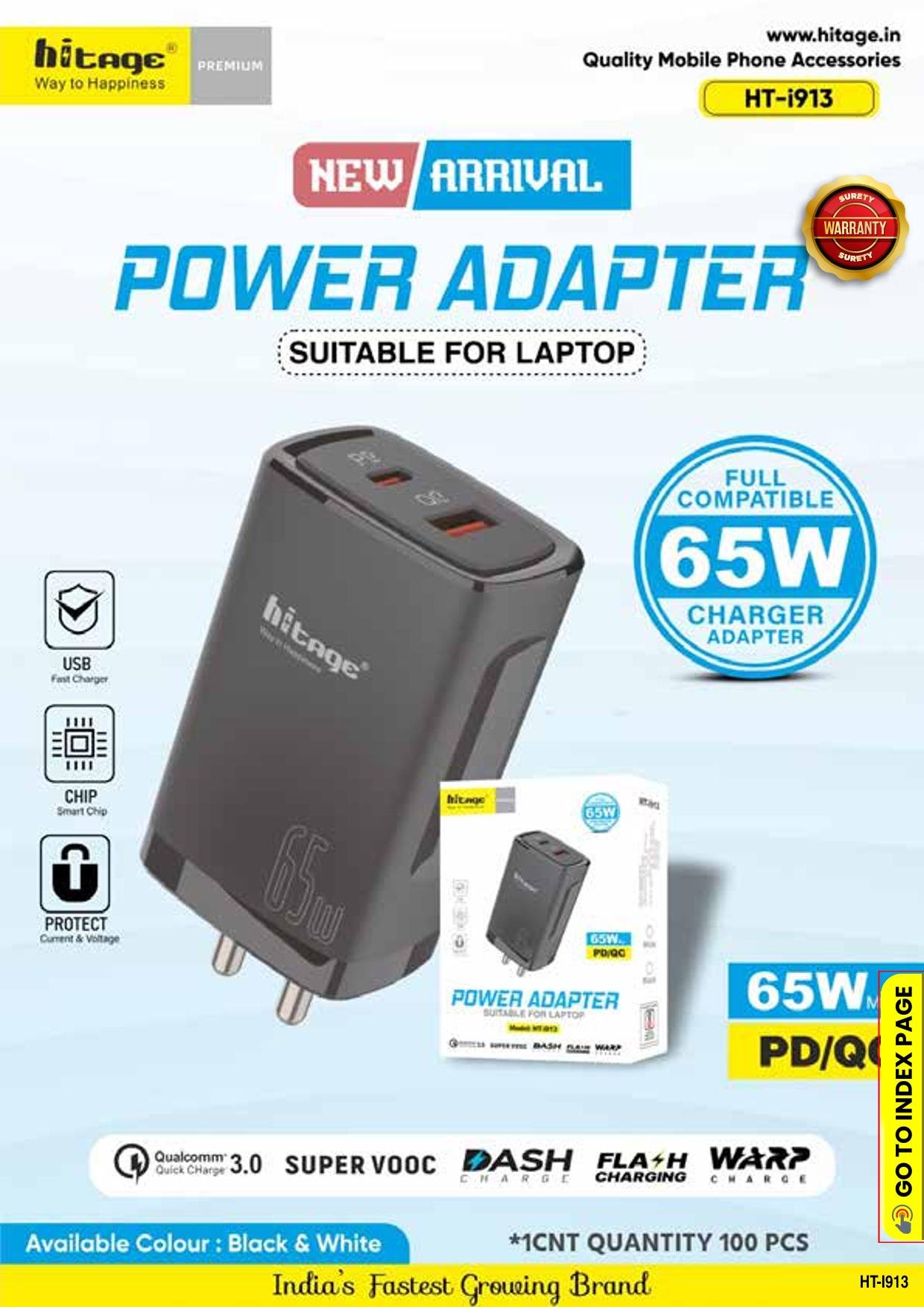 HT-i913 Hitage Charger (65W)