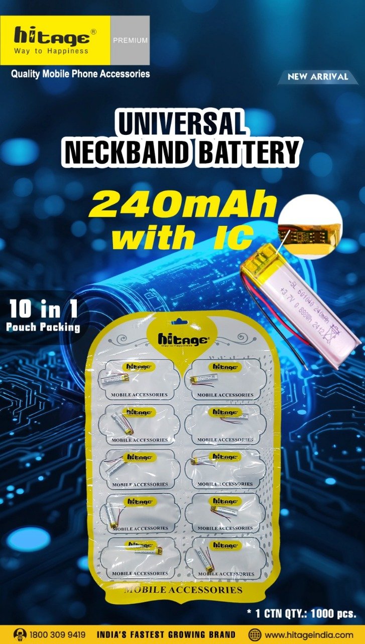 Hitage Neckband Universal Battery