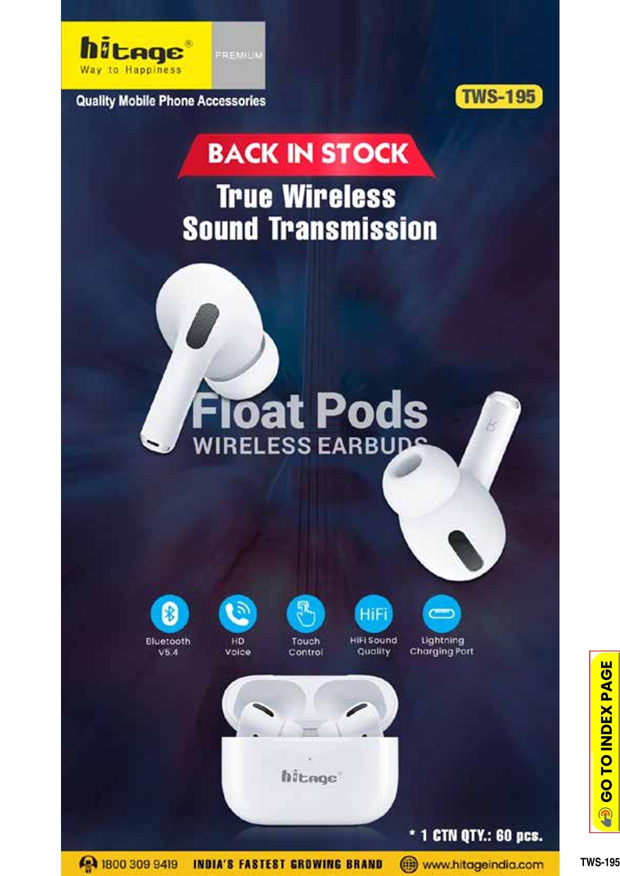 TWS-195 Hitage Wireless Earbuds