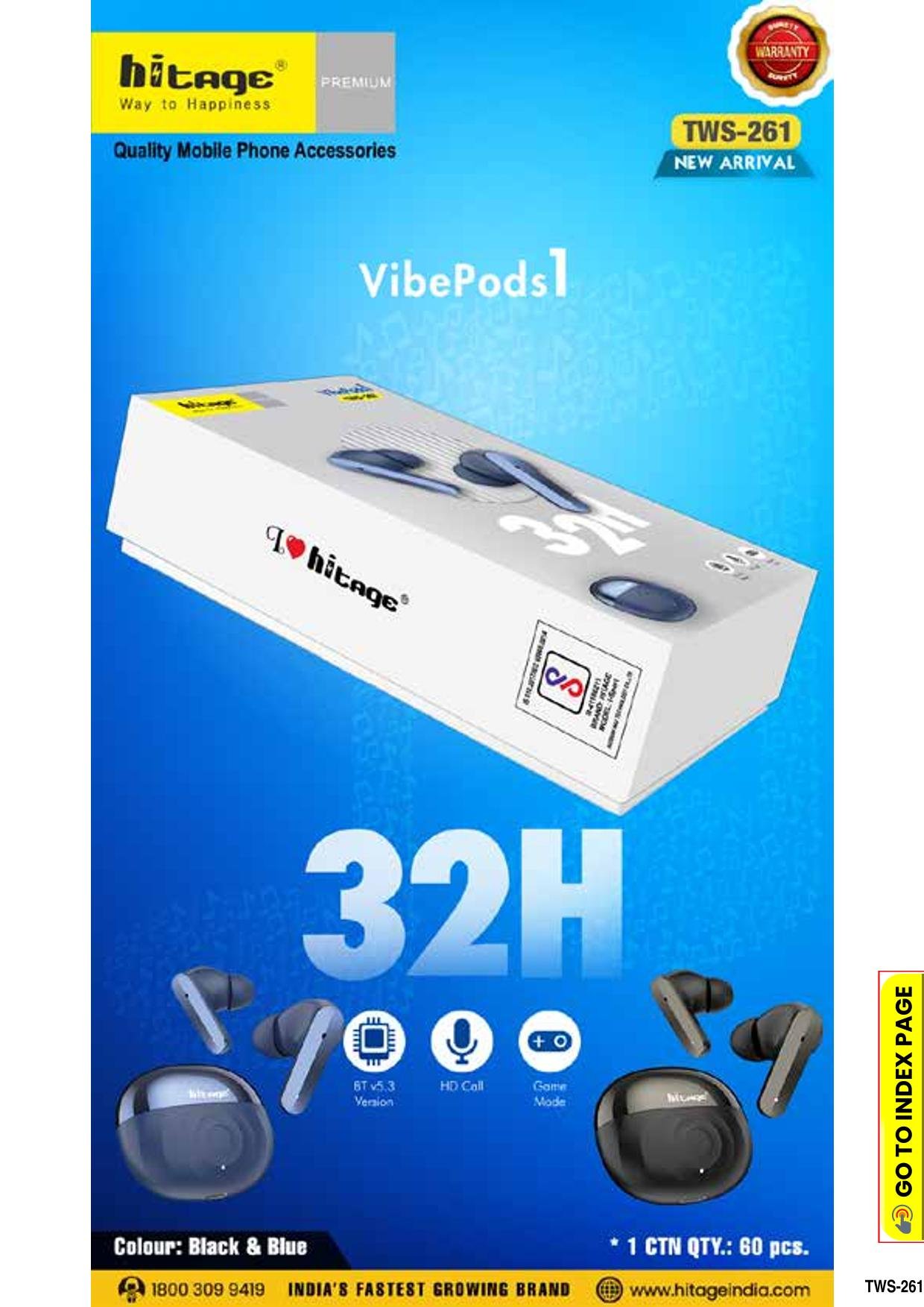 TWS-261 Hitage Wireless Earbuds