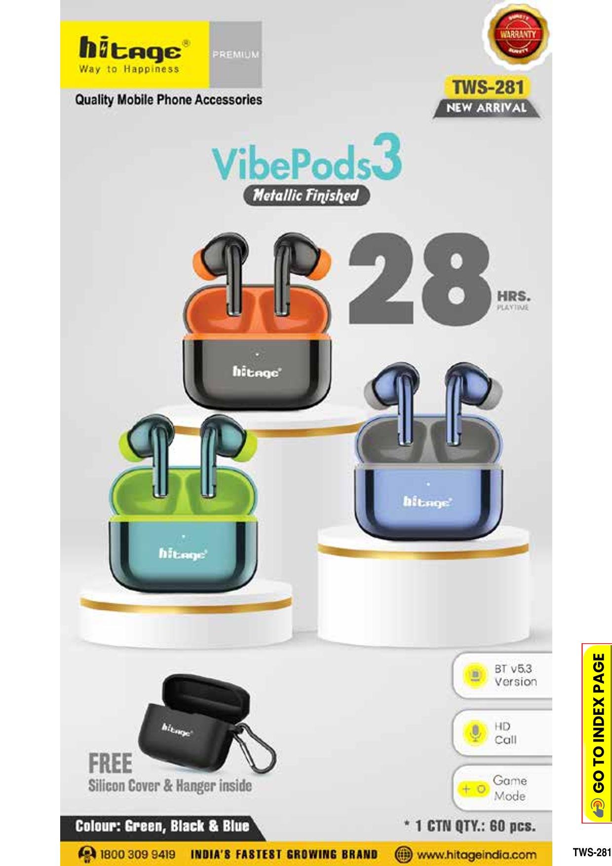 TWS-281 Hitage Wireless Earbuds