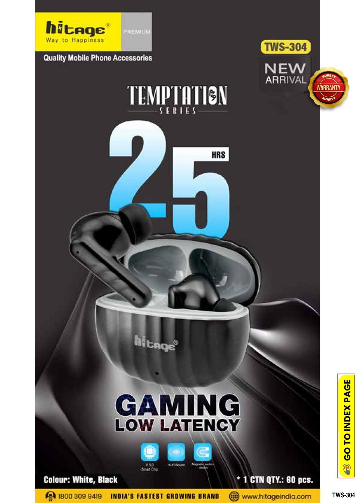 TWS-304 Hitage Wireless Earbuds