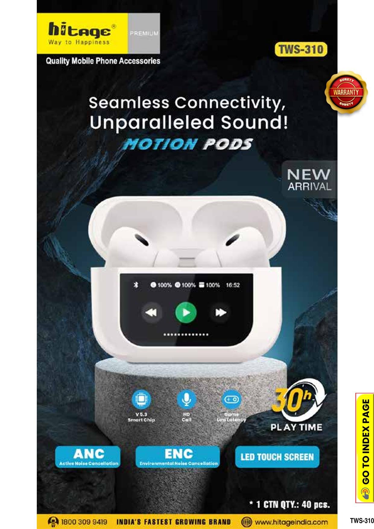 TWS-310 Hitage Wireless Earbuds