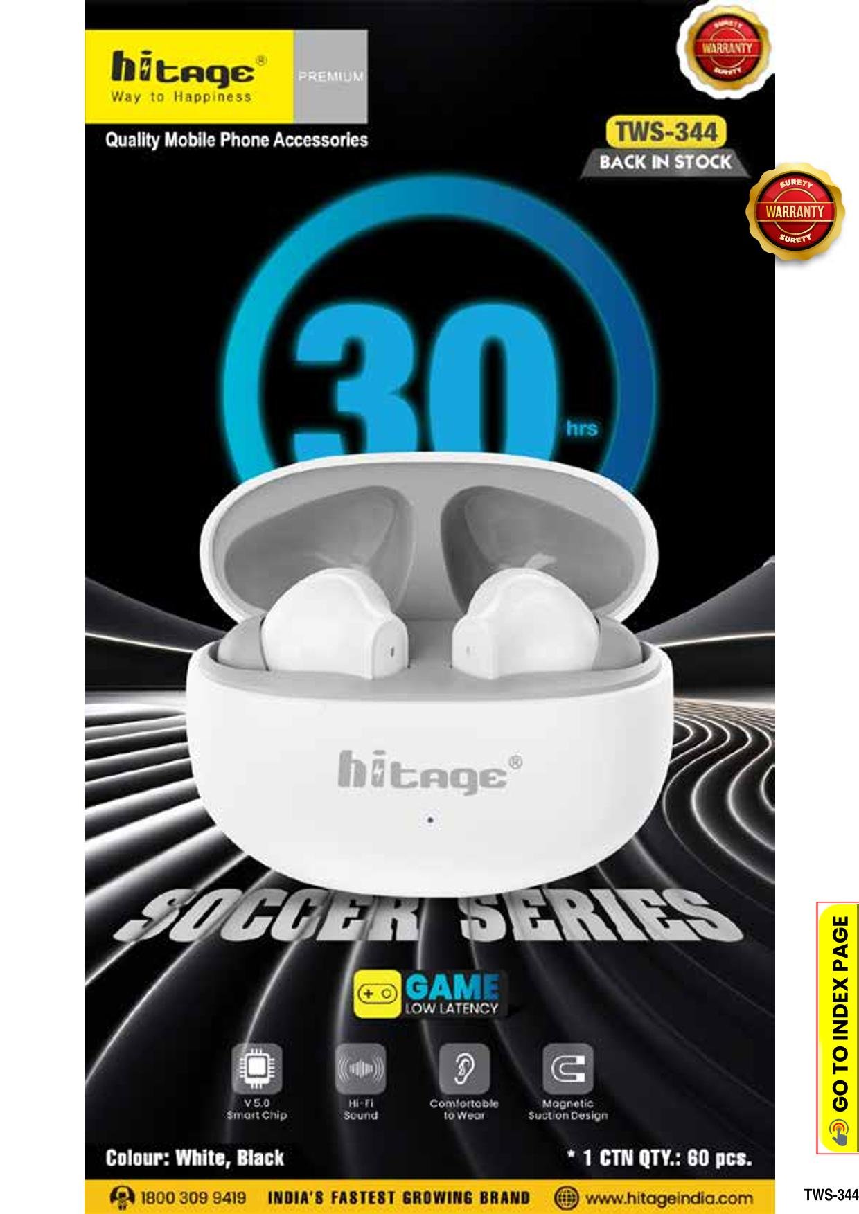 TWS-344 Hitage Wireless Earbuds