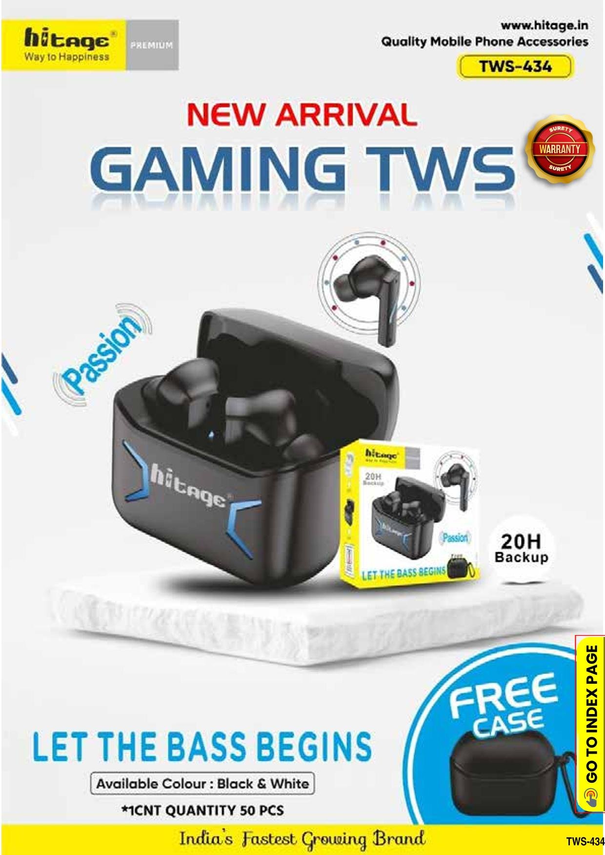 TWS-434 Hitage Wireless Earbuds