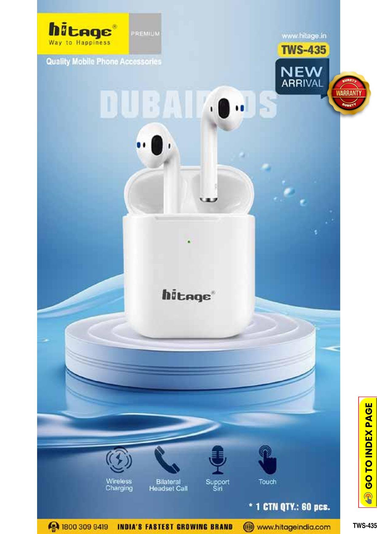 TWS-435 Hitage Wireless Earbuds