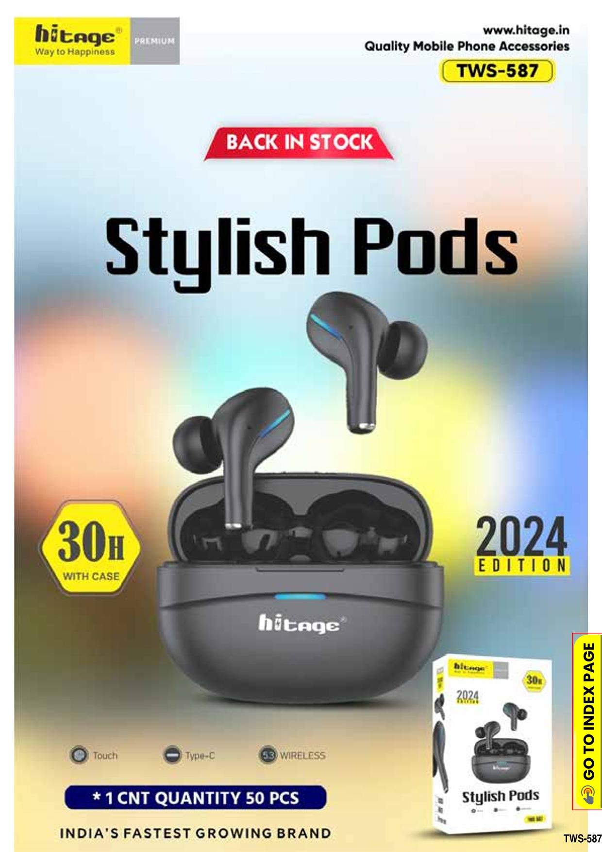 TWS-587 Hitage Wireless Earbuds
