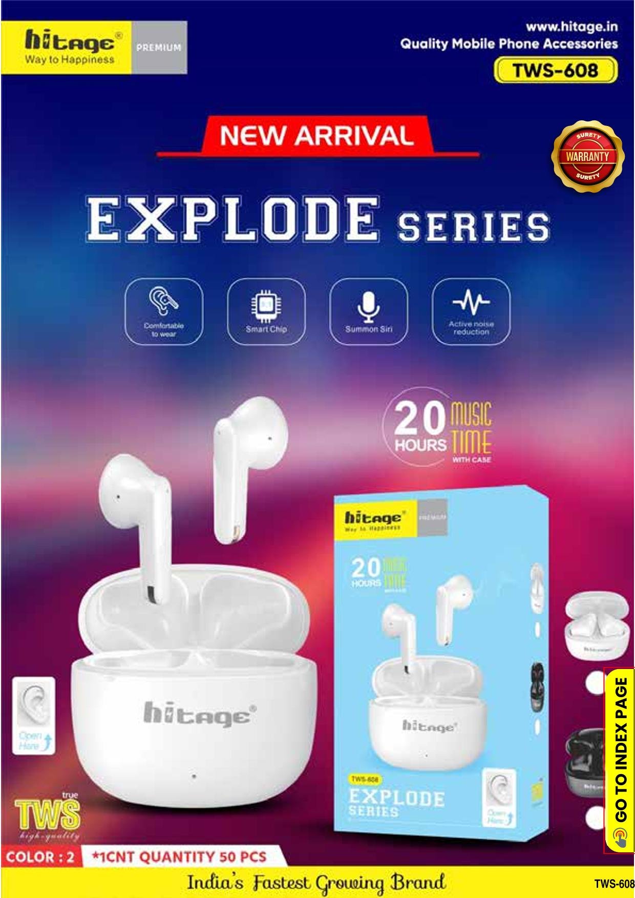 TWS-608 Hitage Wireless Earbuds