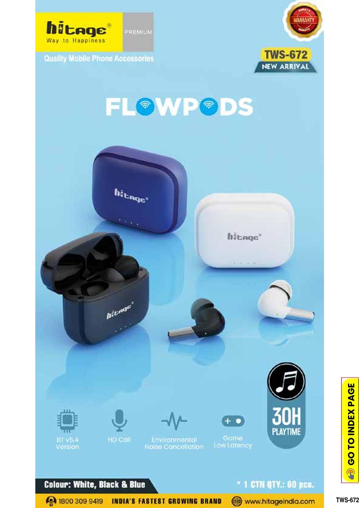 TWS-672 Hitage Wireless Earbuds