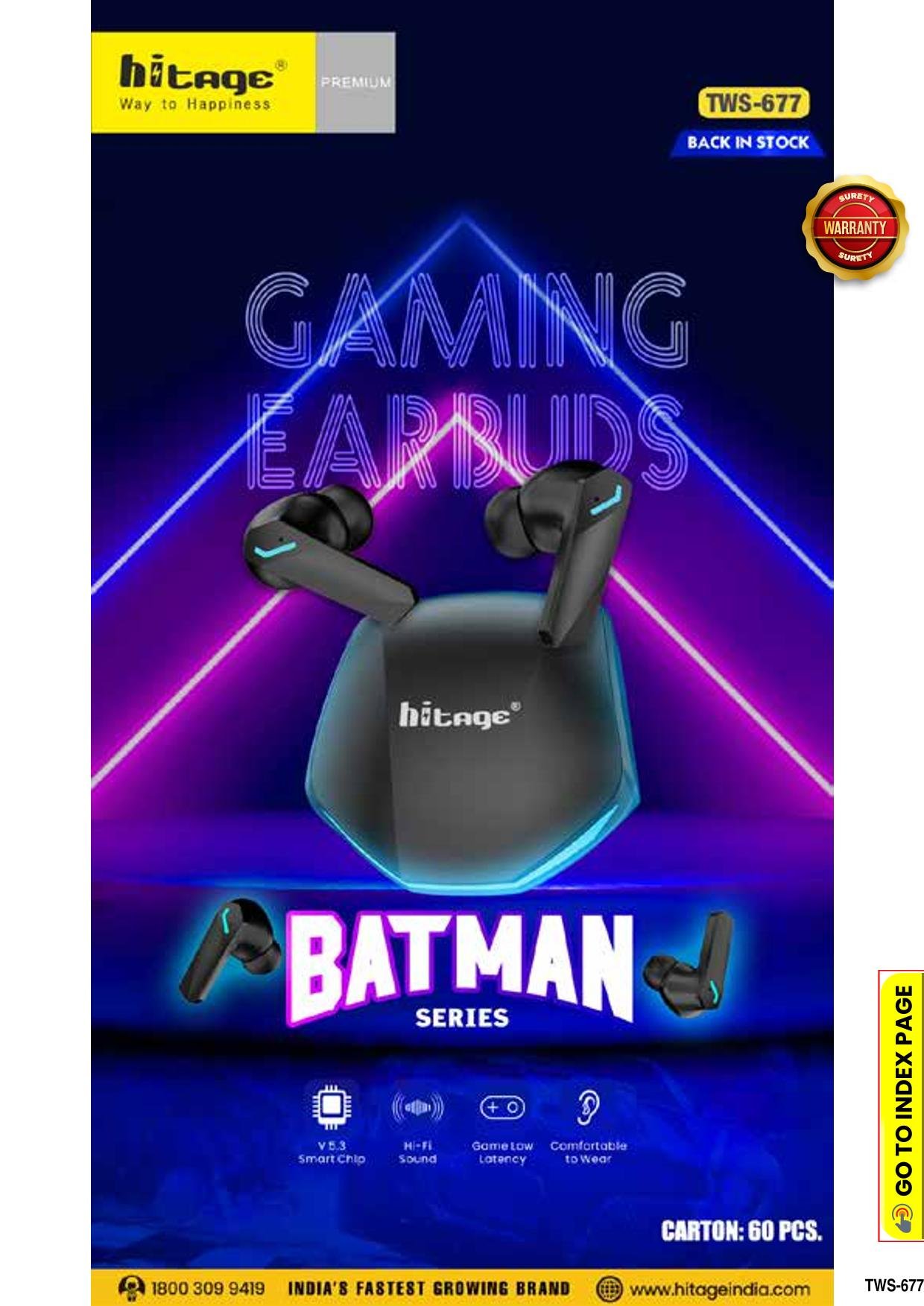 TWS-677 Hitage Wireless Earbuds