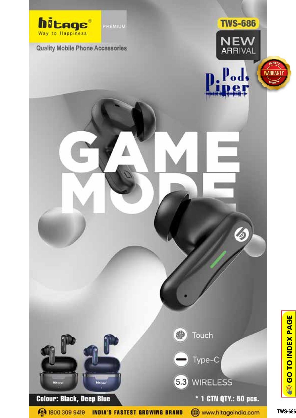 TWS-686 Hitage Wireless Earbuds (2)