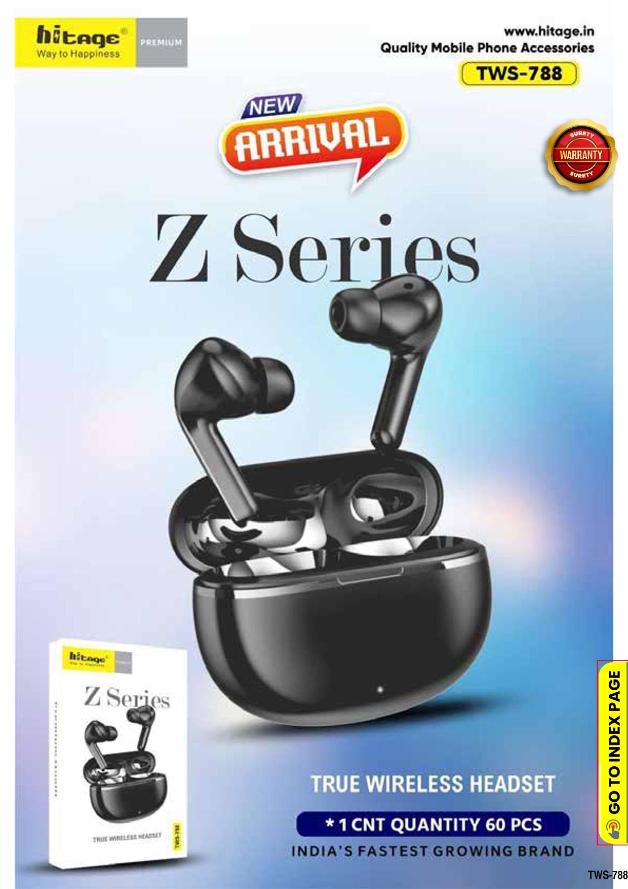 TWS-788 Hitage Wireless Earbuds