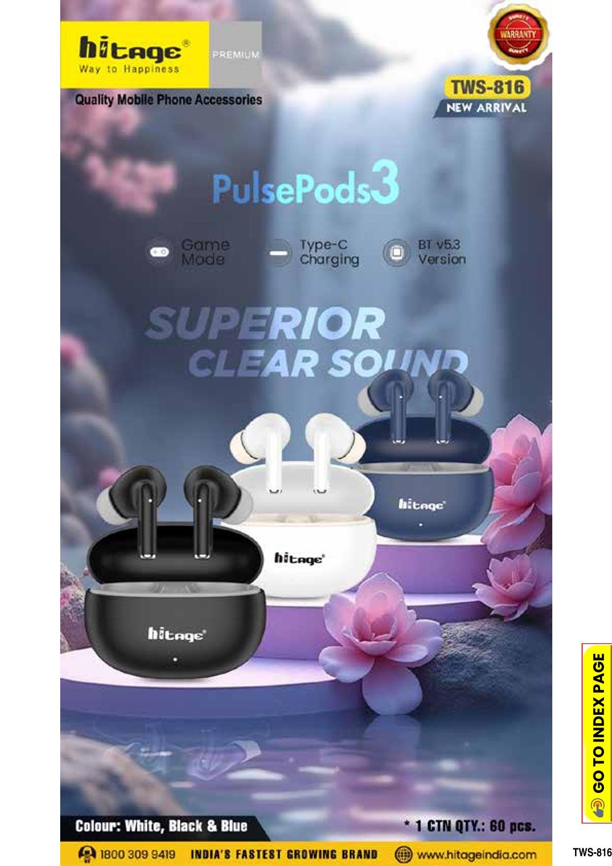 TWS-816 Hitage Wireless Earbuds