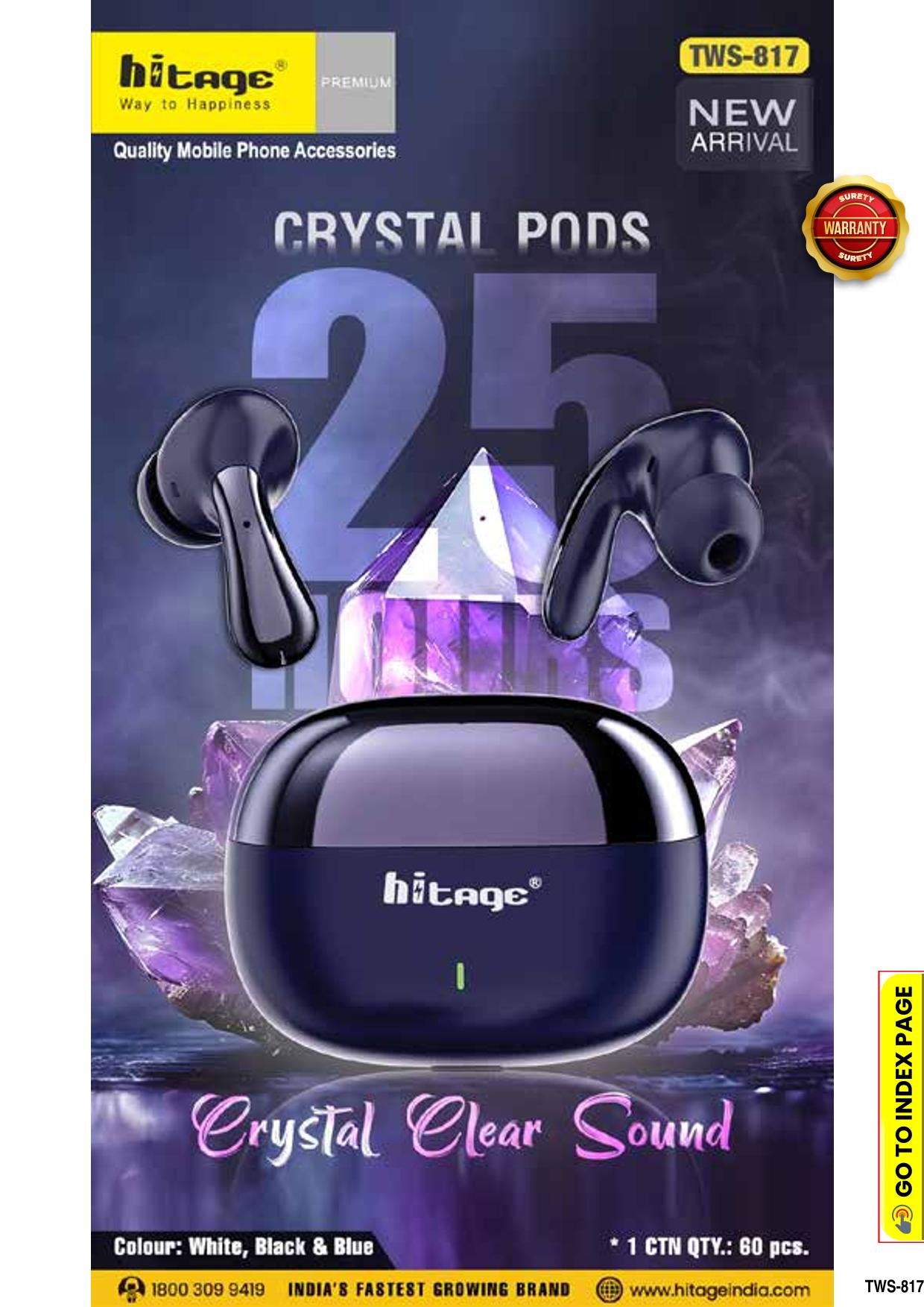 TWS-817 Hitage Wireless Earbuds