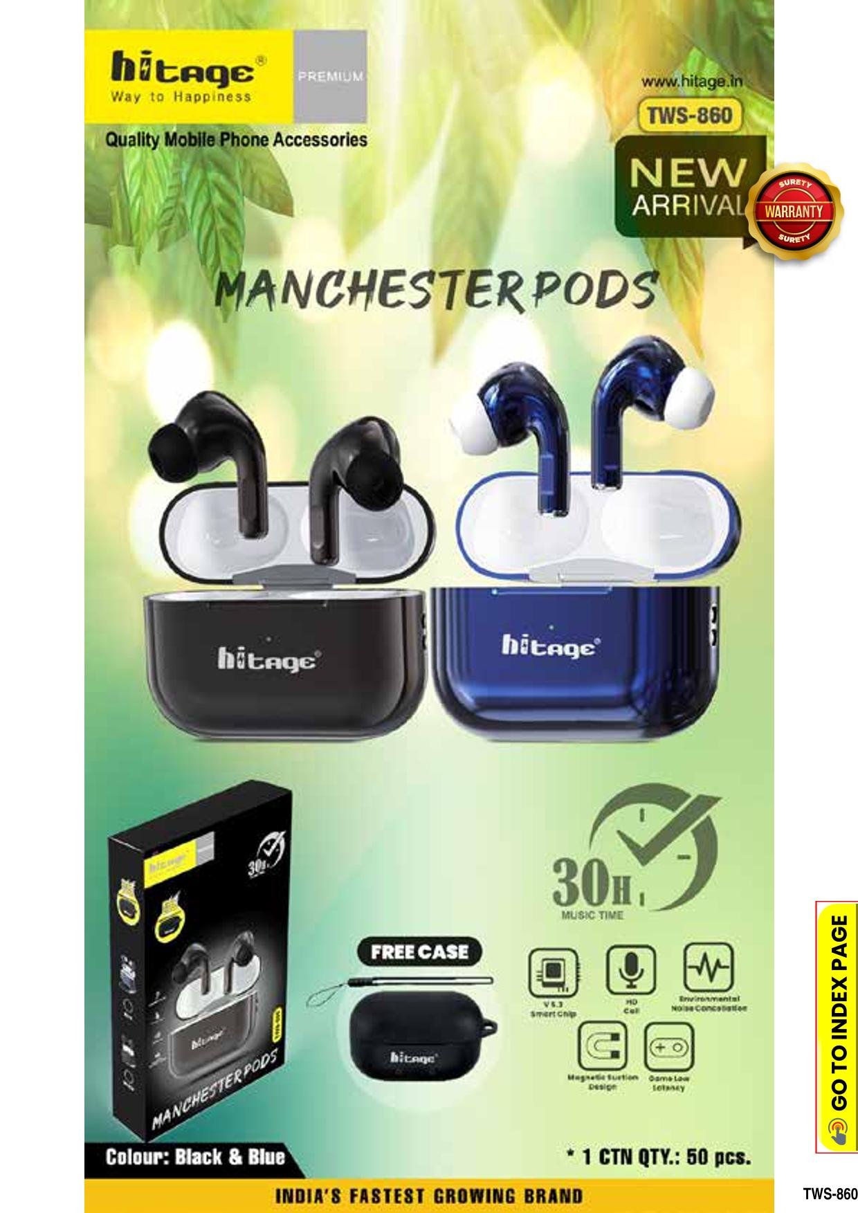 TWS-860 Hitage Wireless Earbuds