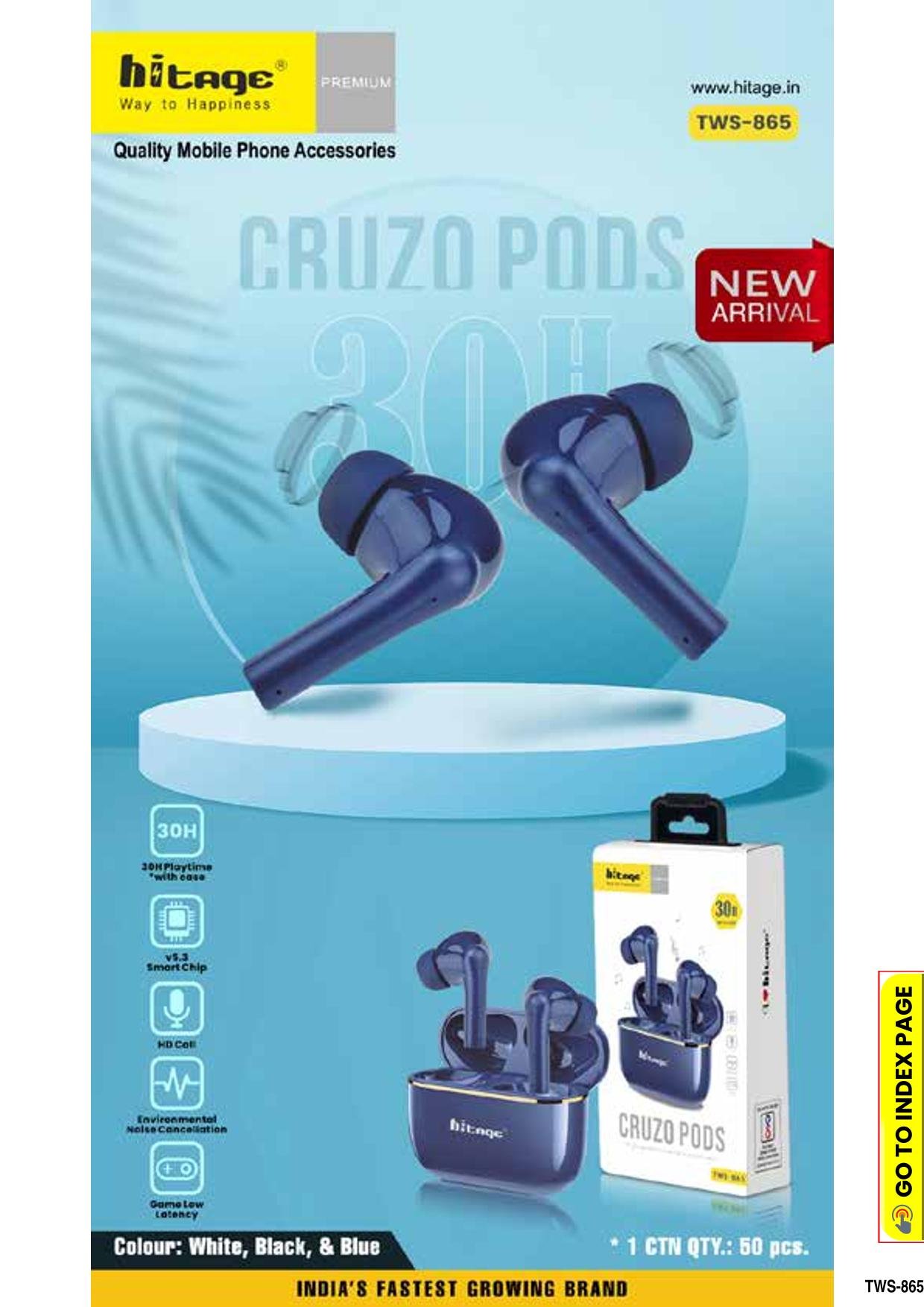 TWS-865 Hitage Wireless Earbuds