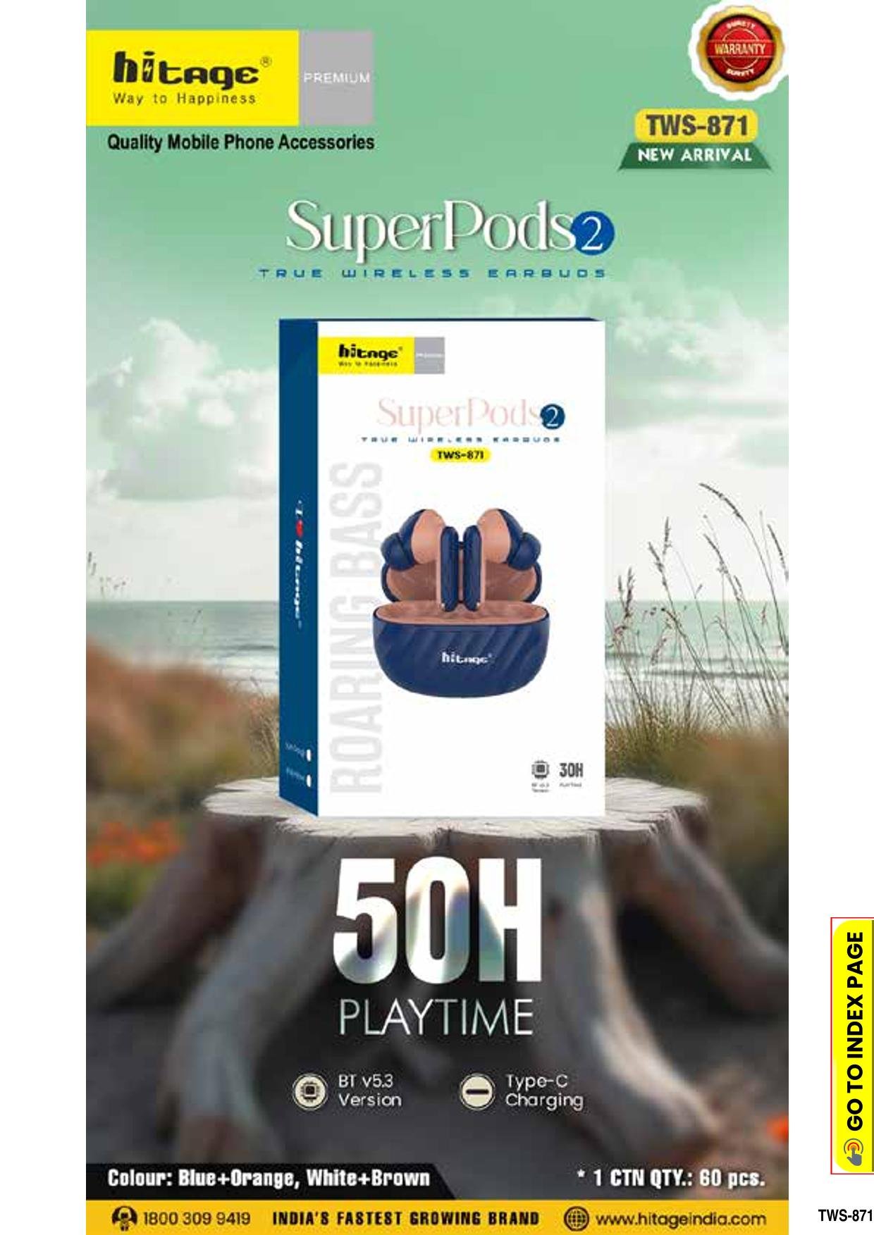 TWS-871 Hitage Wireless Earbuds