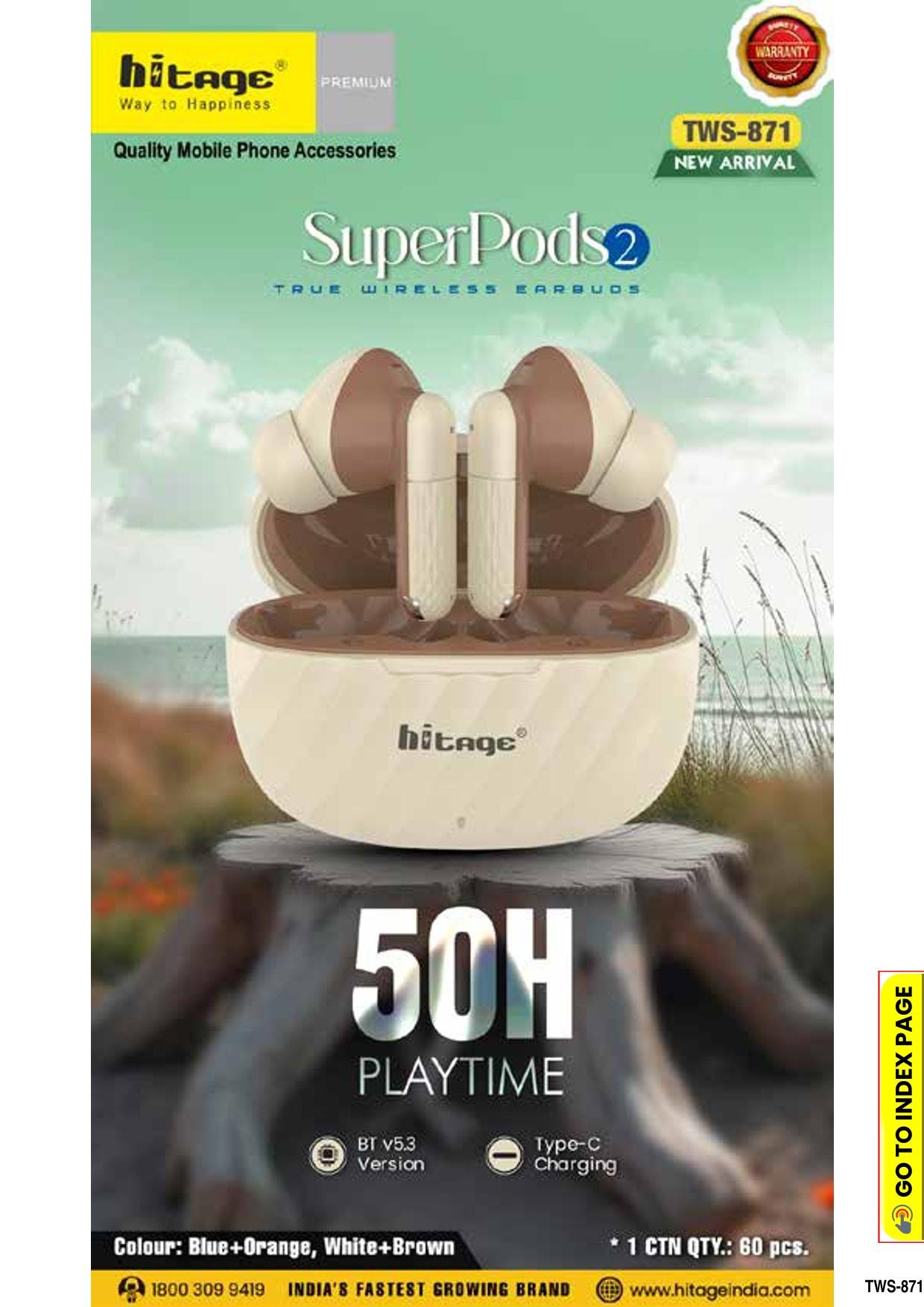 TWS-871 Hitage Wireless Earbuds