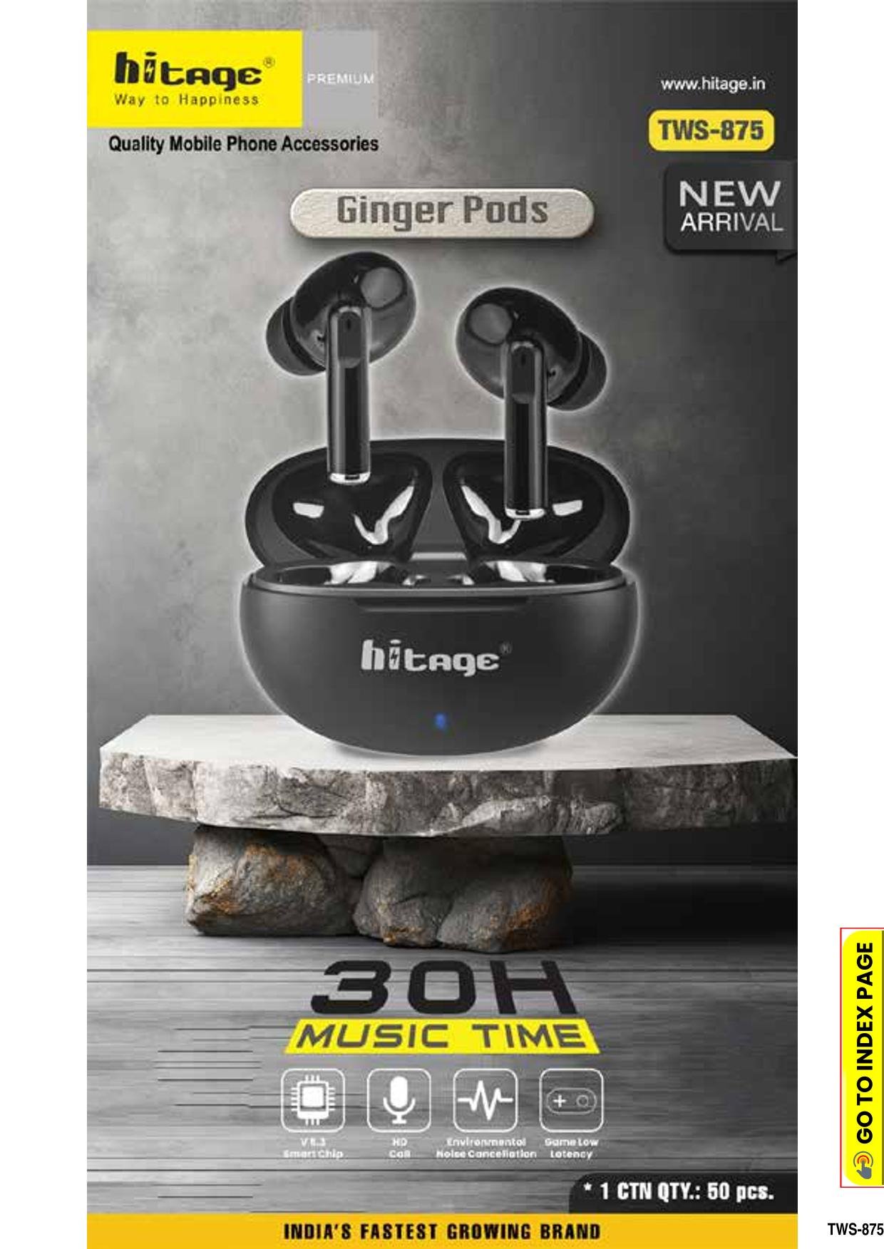 TWS-875 Hitage Wireless Earbuds