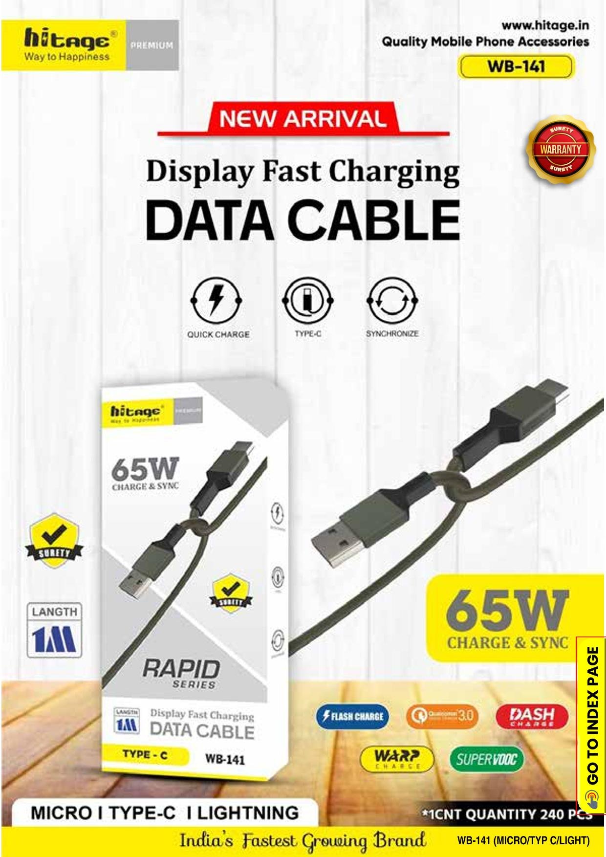 WB-141 Data Cable (65W)-I-Phone