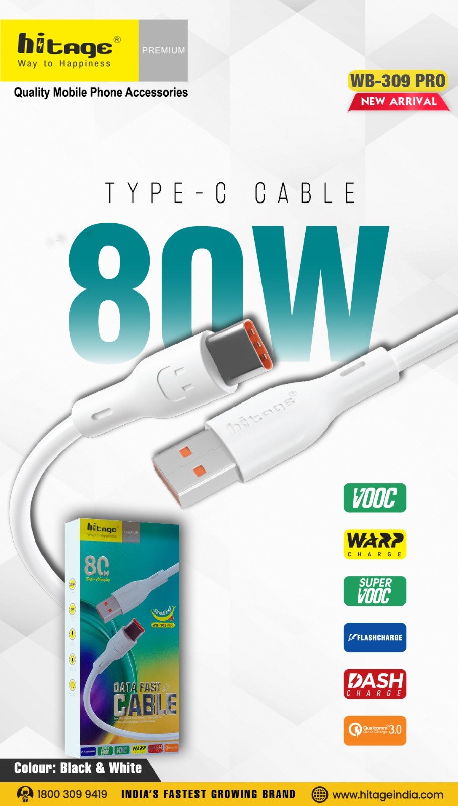 WB-309 Pro Data Cable (80W)-Type-C1