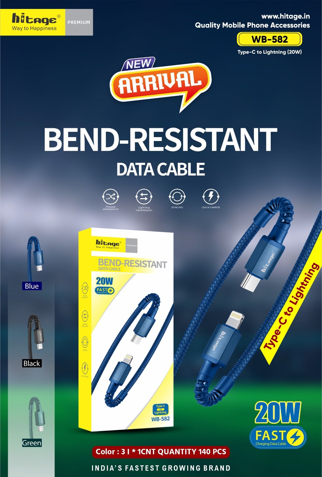 WB-582 Hitage (20W) Data Cable (C to L)