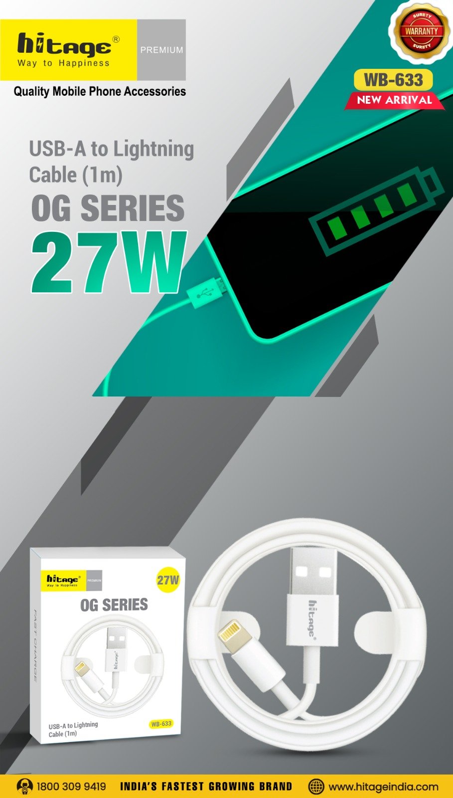 WB-633 Data Cable (27W) I-Phone