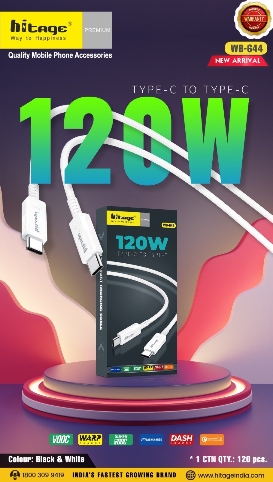 WB-644 Hitage Data Cable (120W) C-C