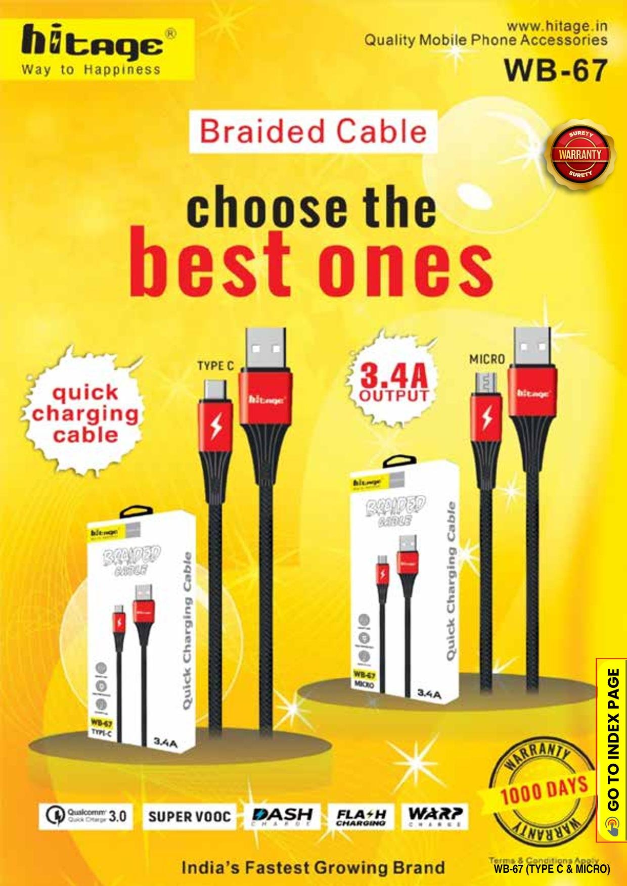 WB-67 Data Cable (3.4 A) Android