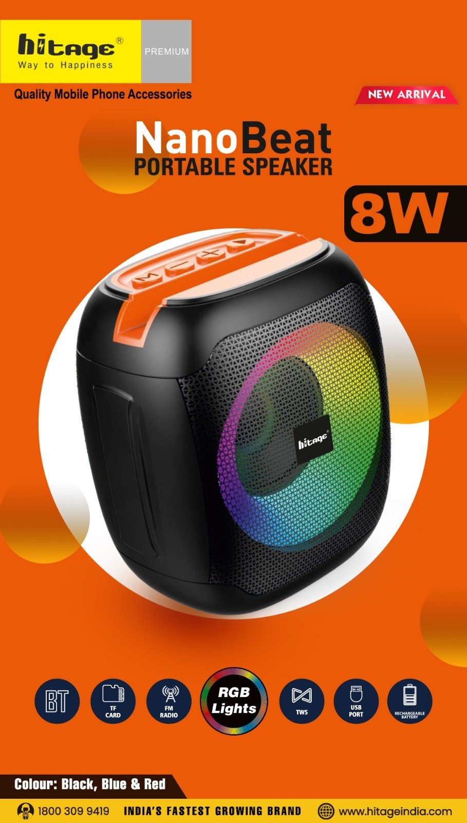 BT-5.0 Nano Beat Hitage Speaker