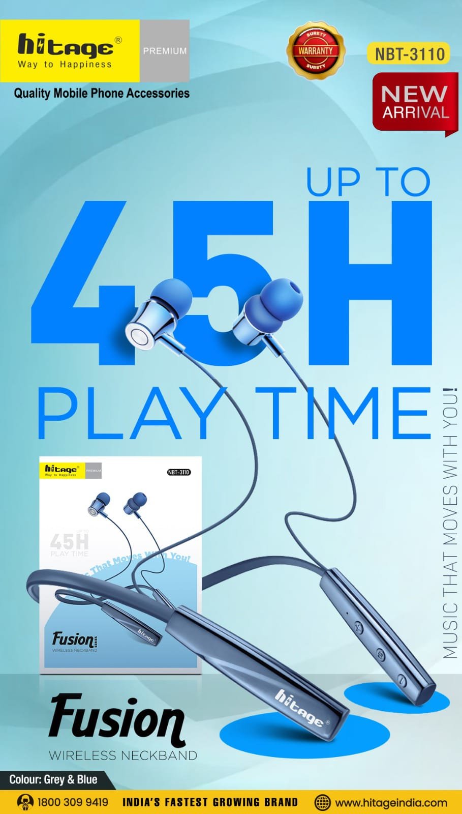 NBT-3110 Hitage BT Neckband