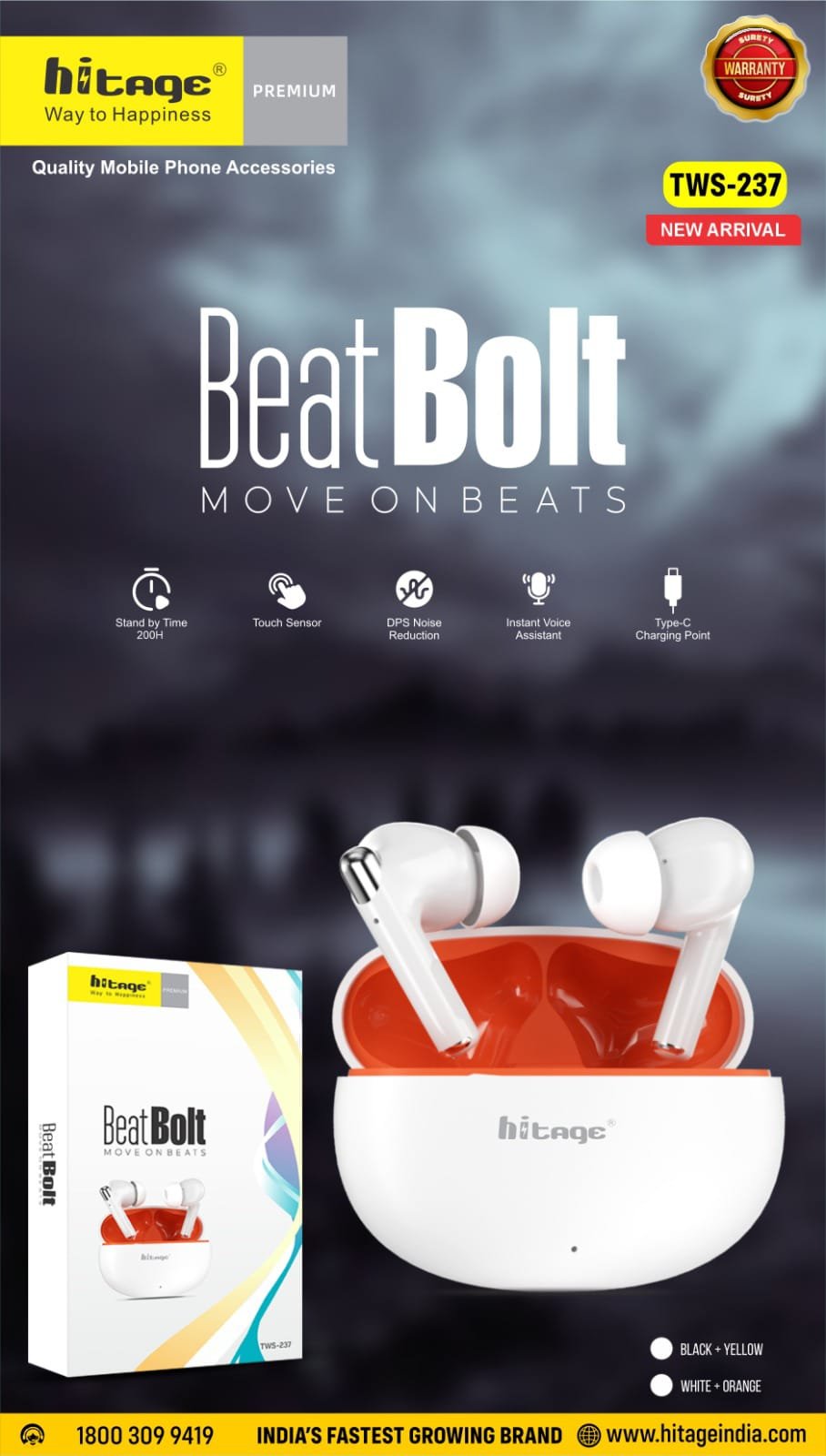 TWS-237 Hitage Wireless Earbuds