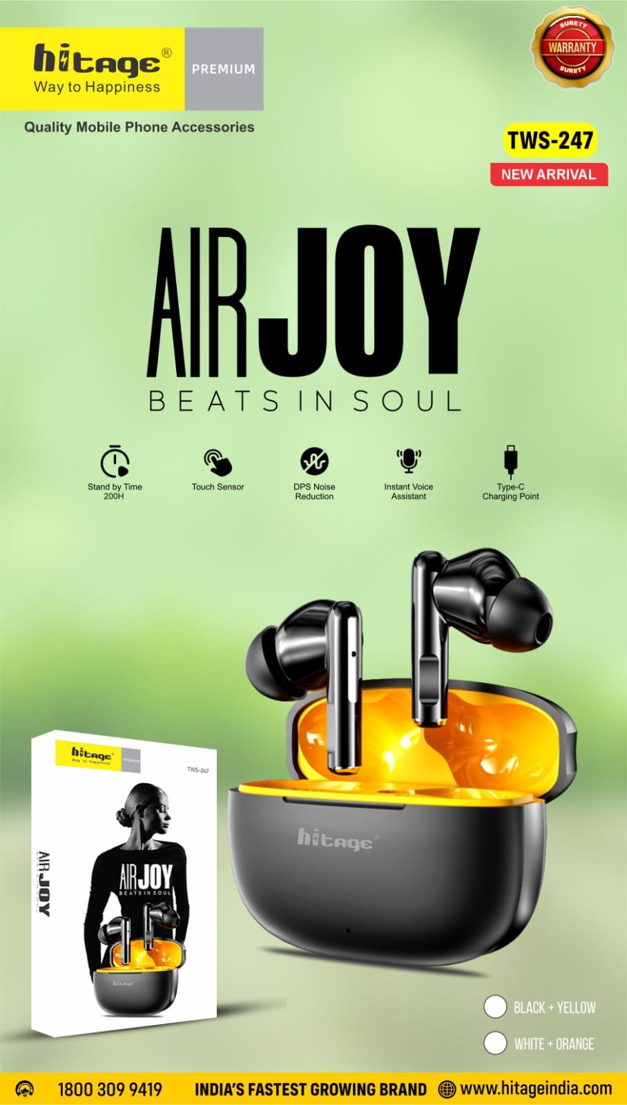 TWS-247 Hitage Wireless Earbuds